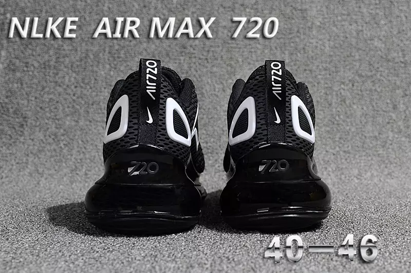 unisex nike air max 720 running chaussures cool black